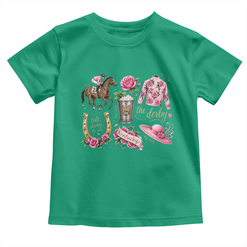 Horse Racing Derby Day Toddler T Shirt Doodles Funny Silks Jockey TS10 Irish Green Print Your Wear