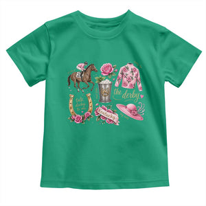 Horse Racing Derby Day Toddler T Shirt Doodles Funny Silks Jockey TS10 Irish Green Print Your Wear