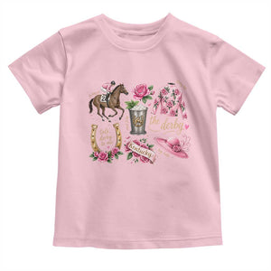 Horse Racing Derby Day Toddler T Shirt Doodles Funny Silks Jockey TS10 Light Pink Print Your Wear