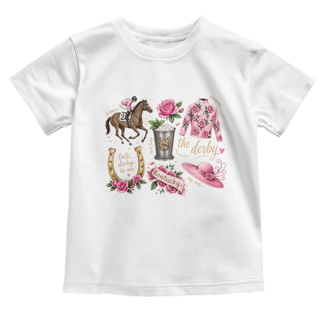 Horse Racing Derby Day Toddler T Shirt Doodles Funny Silks Jockey TS10 White Print Your Wear