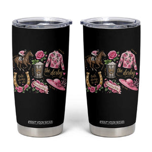 Horse Racing Derby Day Tumbler Cup Doodles Funny Silks Jockey TS10 Black Print Your Wear