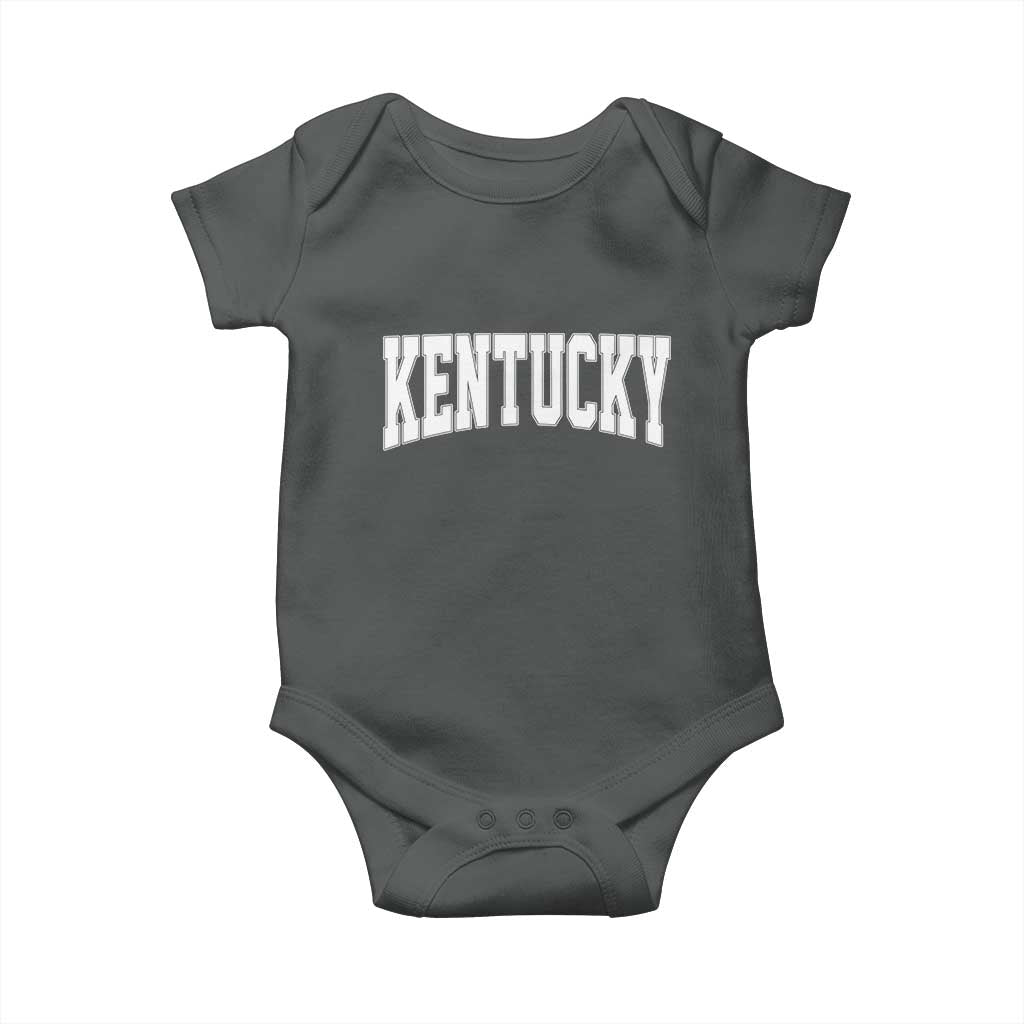 Kentucky Baby Onesie Retro Varsity Kentucky Lover KY State TS10 Dark Heather Print Your Wear