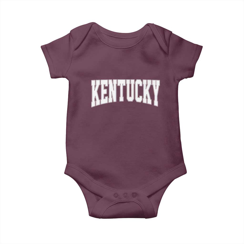 Kentucky Baby Onesie Retro Varsity Kentucky Lover KY State TS10 Maroon Print Your Wear