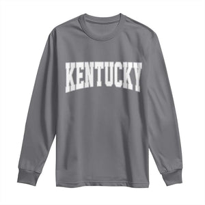 Kentucky Long Sleeve Shirt Retro Varsity Kentucky Lover KY State TS10 Charcoal Print Your Wear