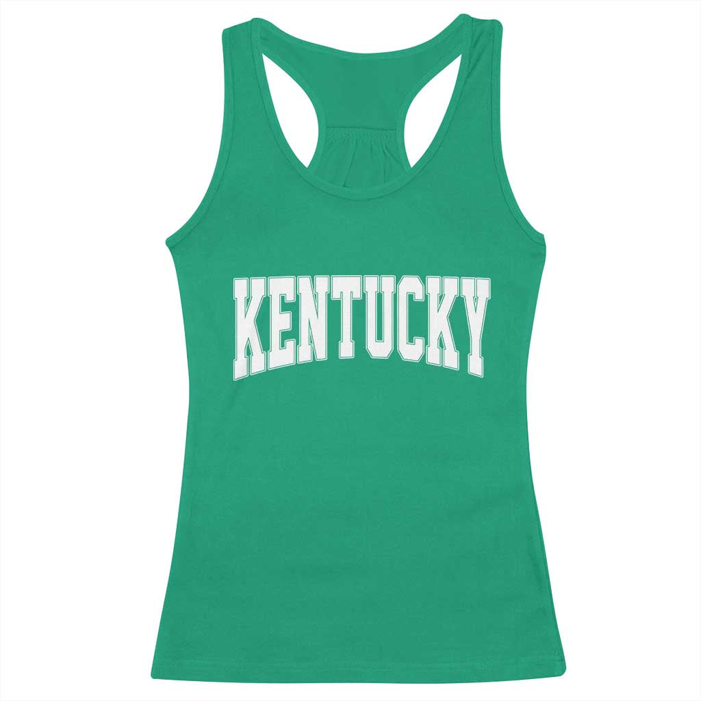 Kentucky Racerback Tank Top Retro Varsity Kentucky Lover KY State TS10 Irish Green Print Your Wear