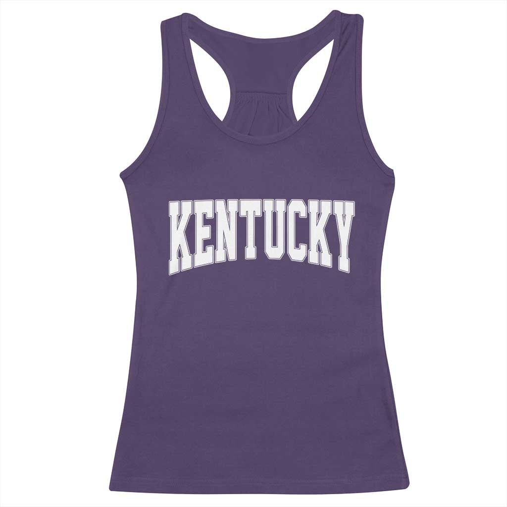 Kentucky Racerback Tank Top Retro Varsity Kentucky Lover KY State TS10 Purple Print Your Wear