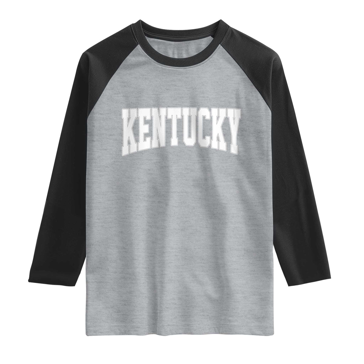 Kentucky Raglan Shirt Retro Varsity Kentucky Lover KY State TS10 Heather Gray Black Print Your Wear