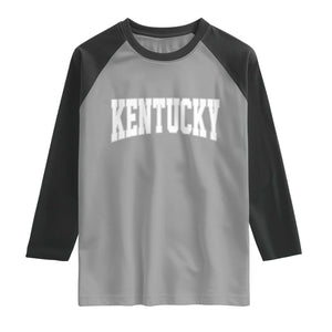 Kentucky Raglan Shirt Retro Varsity Kentucky Lover KY State TS10 Sport Gray Black Print Your Wear