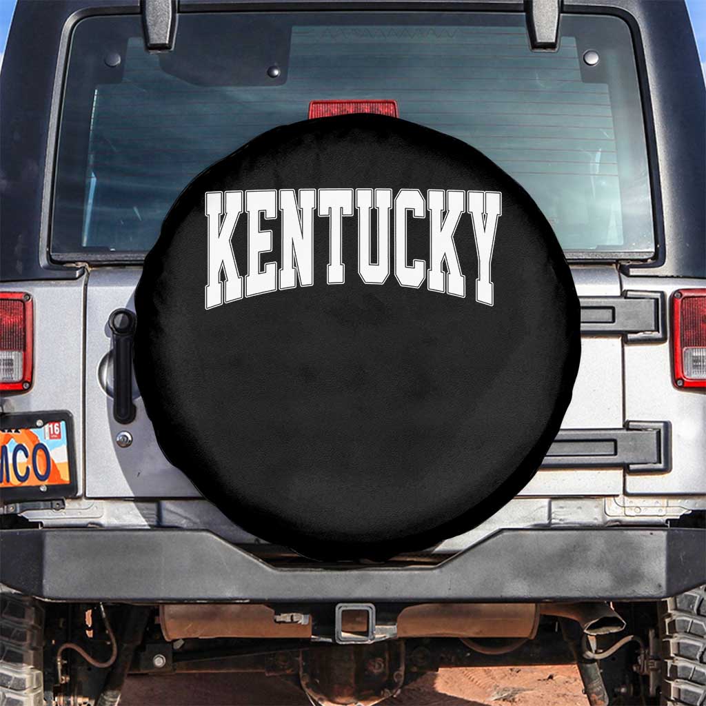 Kentucky Spare Tire Cover Retro Varsity Kentucky Lover KY State TS10 No hole Black Print Your Wear