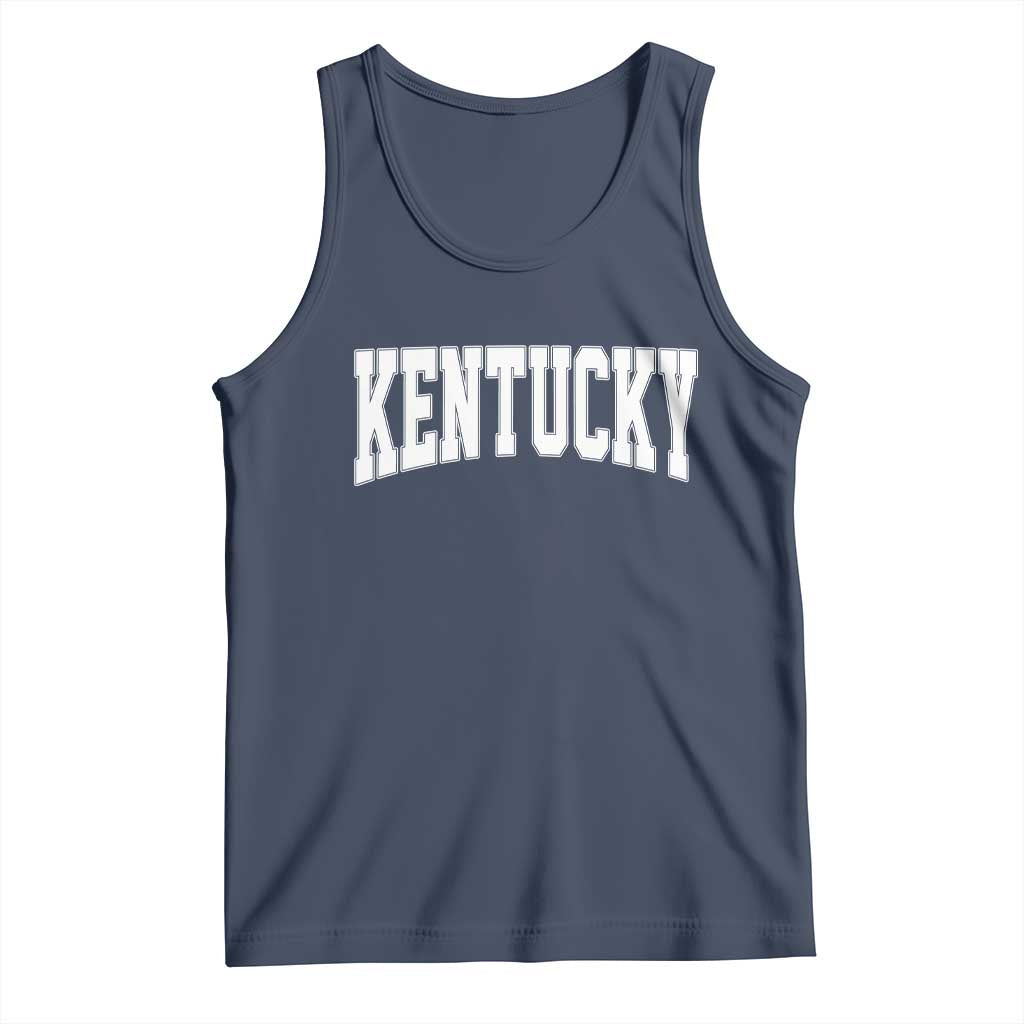 Kentucky Tank Top Retro Varsity Kentucky Lover KY State TS10 Navy Print Your Wear