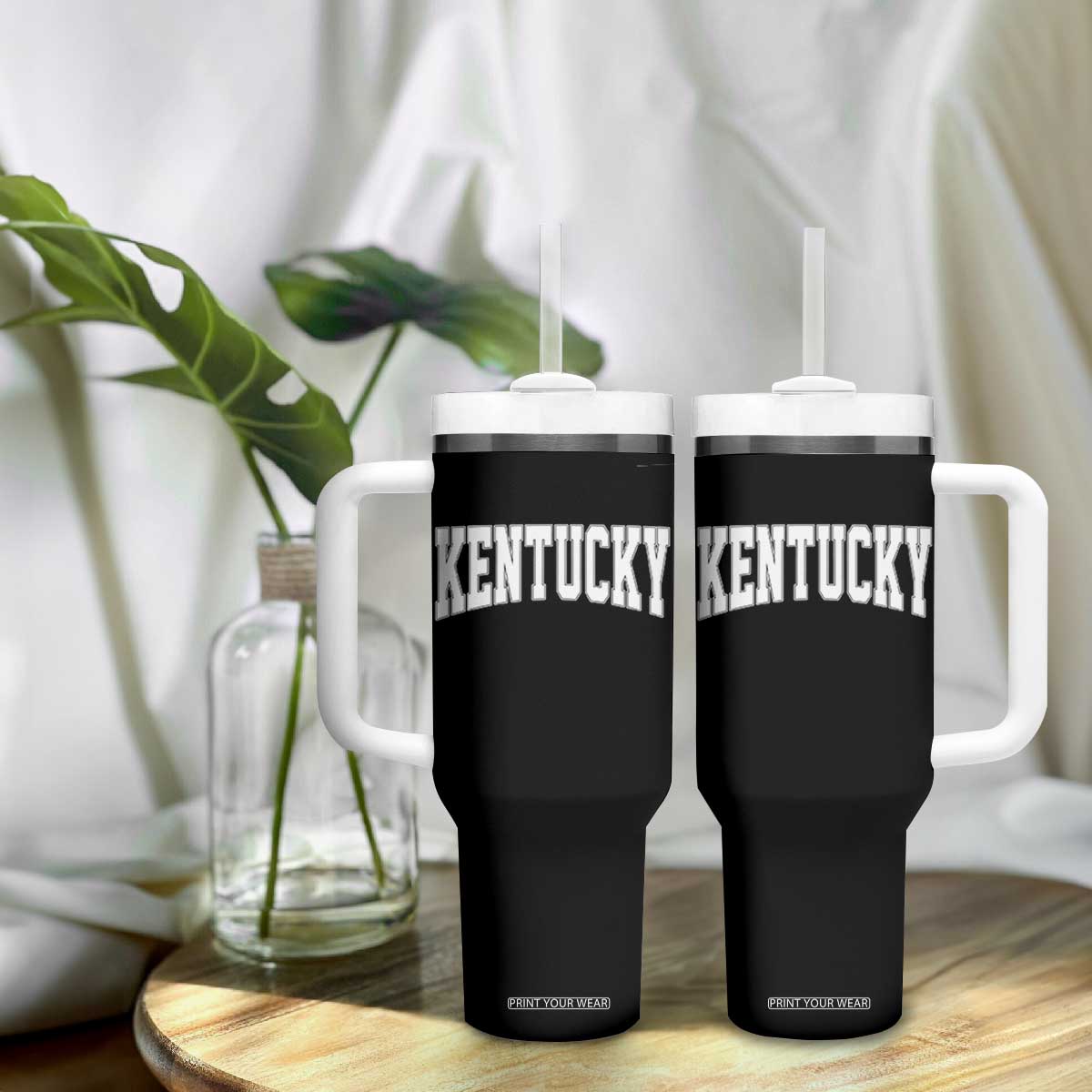 Kentucky Tumbler With Handle Retro Varsity Kentucky Lover KY State TS10 Print Your Wear