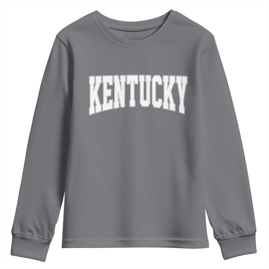 Kentucky Youth Sweatshirt Retro Varsity Kentucky Lover KY State TS10 Charcoal Print Your Wear