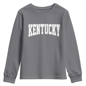 Kentucky Youth Sweatshirt Retro Varsity Kentucky Lover KY State TS10 Charcoal Print Your Wear