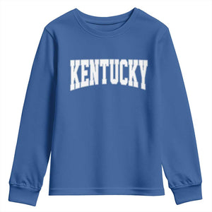 Kentucky Youth Sweatshirt Retro Varsity Kentucky Lover KY State TS10 Royal Blue Print Your Wear