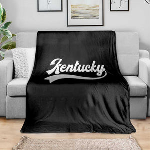 Vintage Kentucky Throw Blanket Varsity Script Retro Sports Jersey Style TS10 Print Your Wear