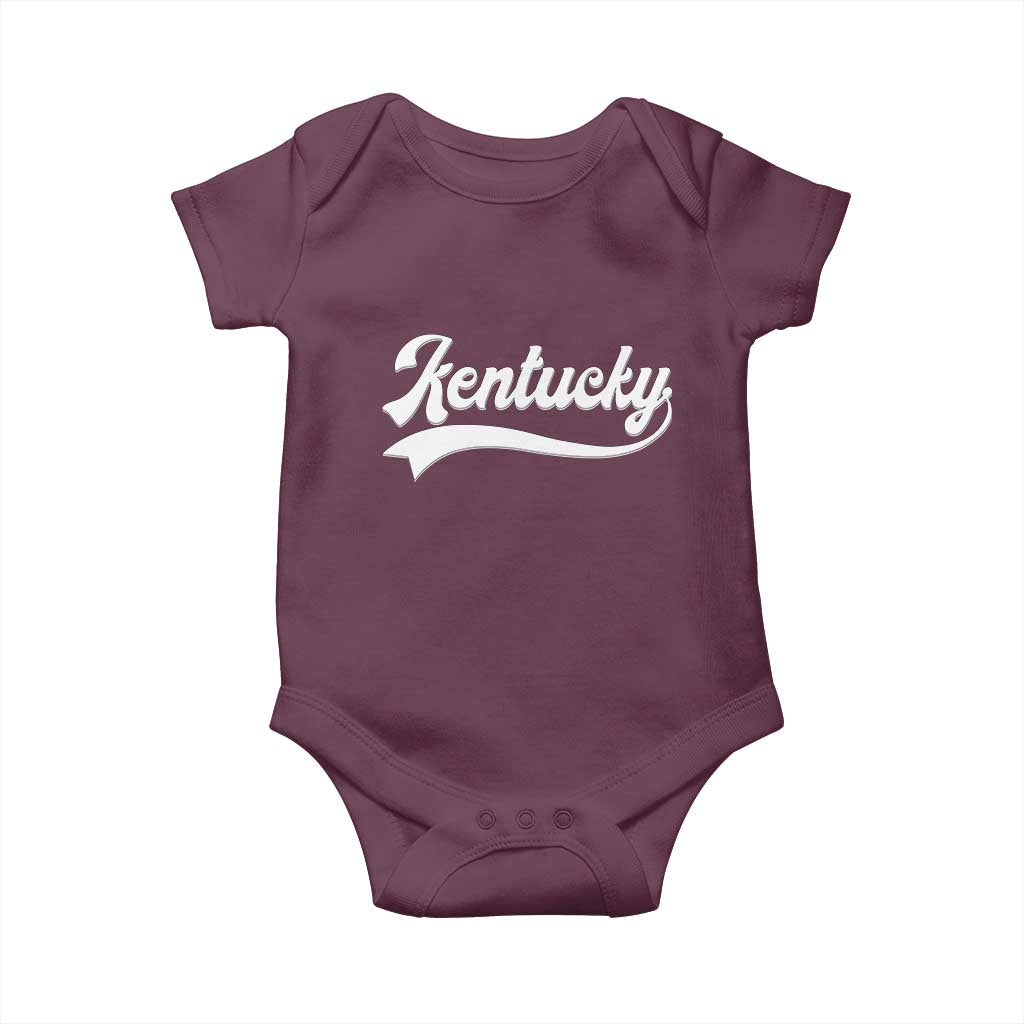 Vintage Kentucky Baby Onesie Varsity Script Retro Sports Jersey Style TS10 Maroon Print Your Wear