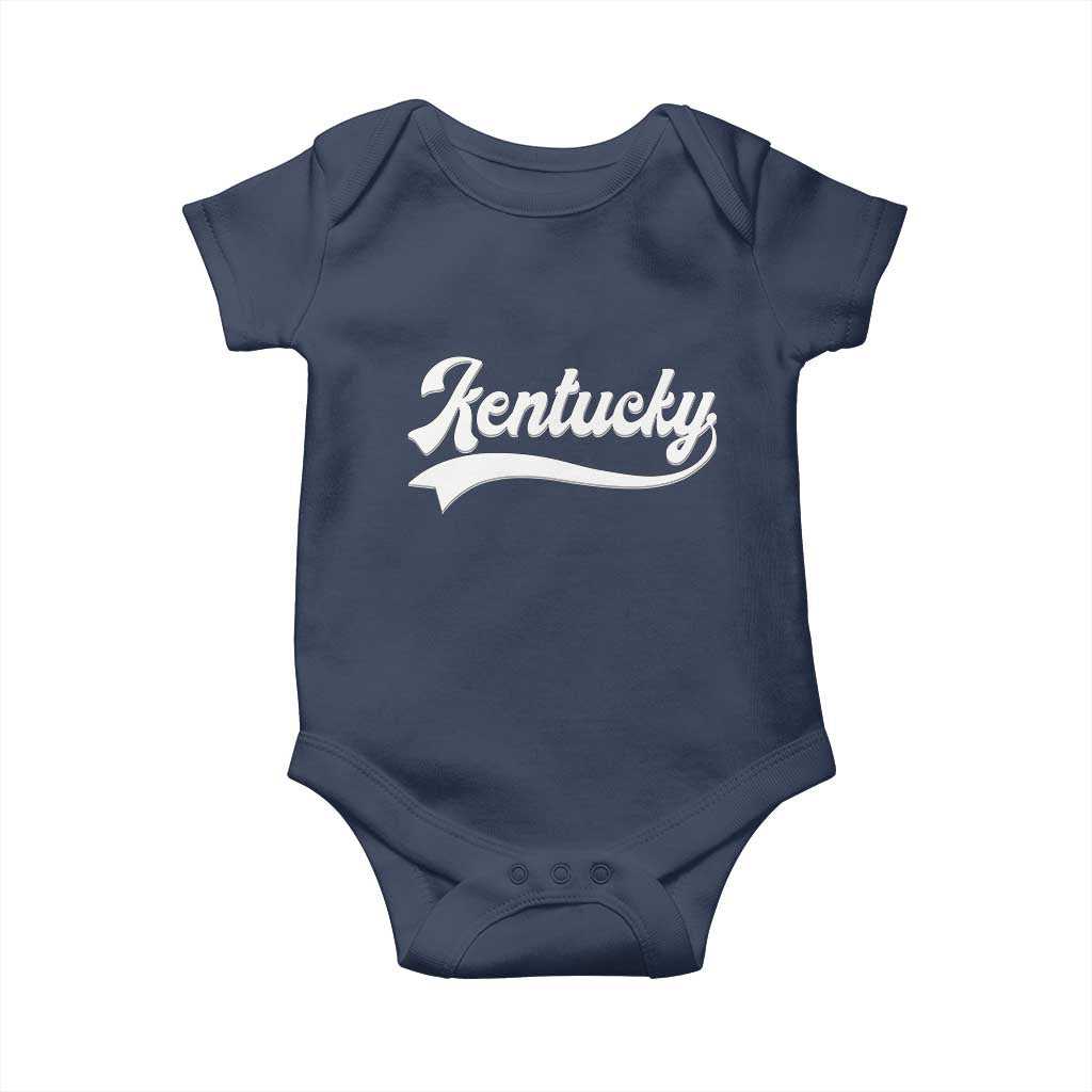 Vintage Kentucky Baby Onesie Varsity Script Retro Sports Jersey Style TS10 Navy Print Your Wear