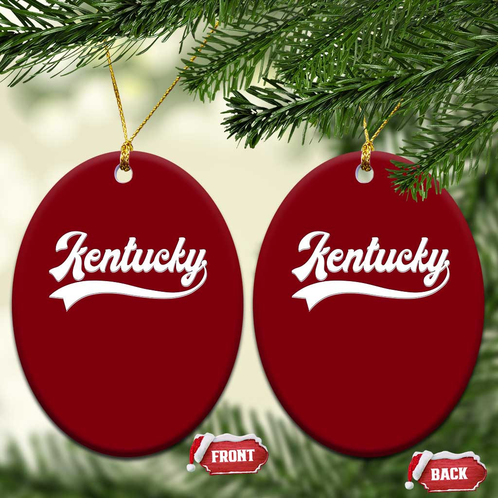 Vintage Kentucky Ceramic Ornament Varsity Script Retro Sports Jersey Style TS10 Print Your Wear