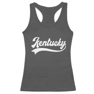 Vintage Kentucky Racerback Tank Top Varsity Script Retro Sports Jersey Style TS10 Dark Heather Print Your Wear