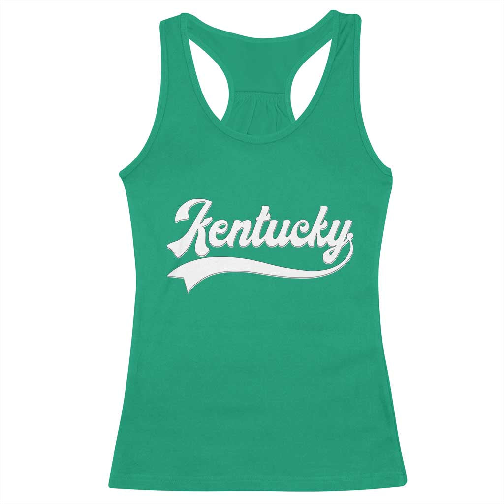 Vintage Kentucky Racerback Tank Top Varsity Script Retro Sports Jersey Style TS10 Irish Green Print Your Wear