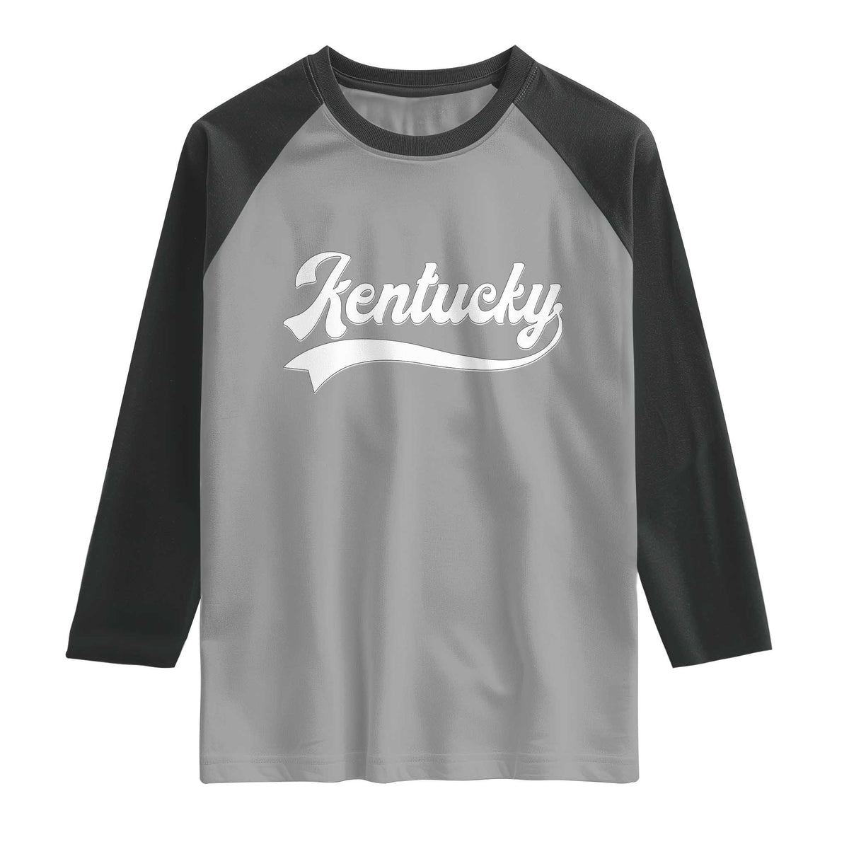 Vintage Kentucky Raglan Shirt Varsity Script Retro Sports Jersey Style TS10 Sport Gray Black Print Your Wear