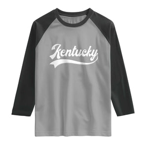 Vintage Kentucky Raglan Shirt Varsity Script Retro Sports Jersey Style TS10 Sport Gray Black Print Your Wear