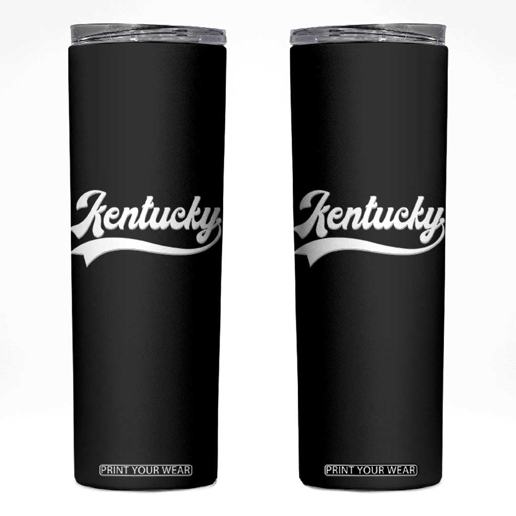 Vintage Kentucky Skinny Tumbler Varsity Script Retro Sports Jersey Style TS10 Black Print Your Wear