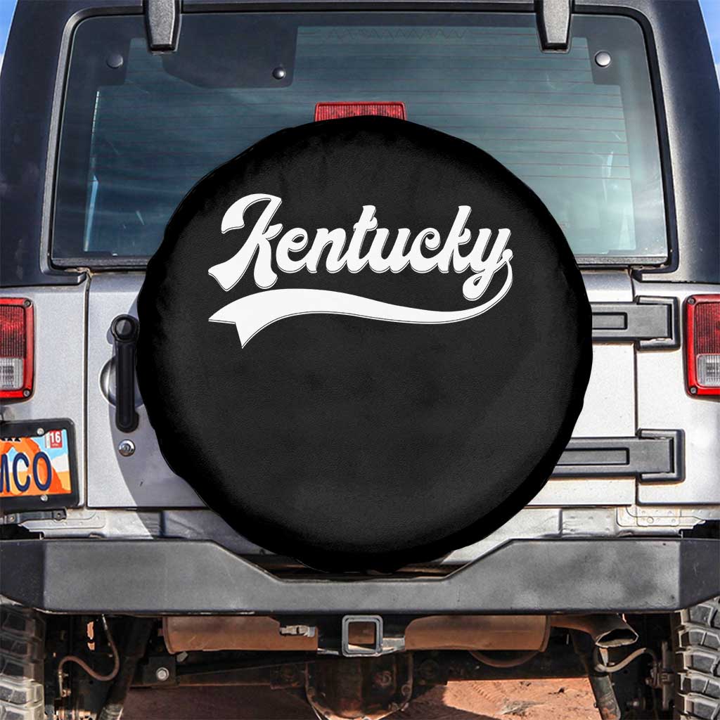 Vintage Kentucky Spare Tire Cover Varsity Script Retro Sports Jersey Style TS10 No hole Black Print Your Wear