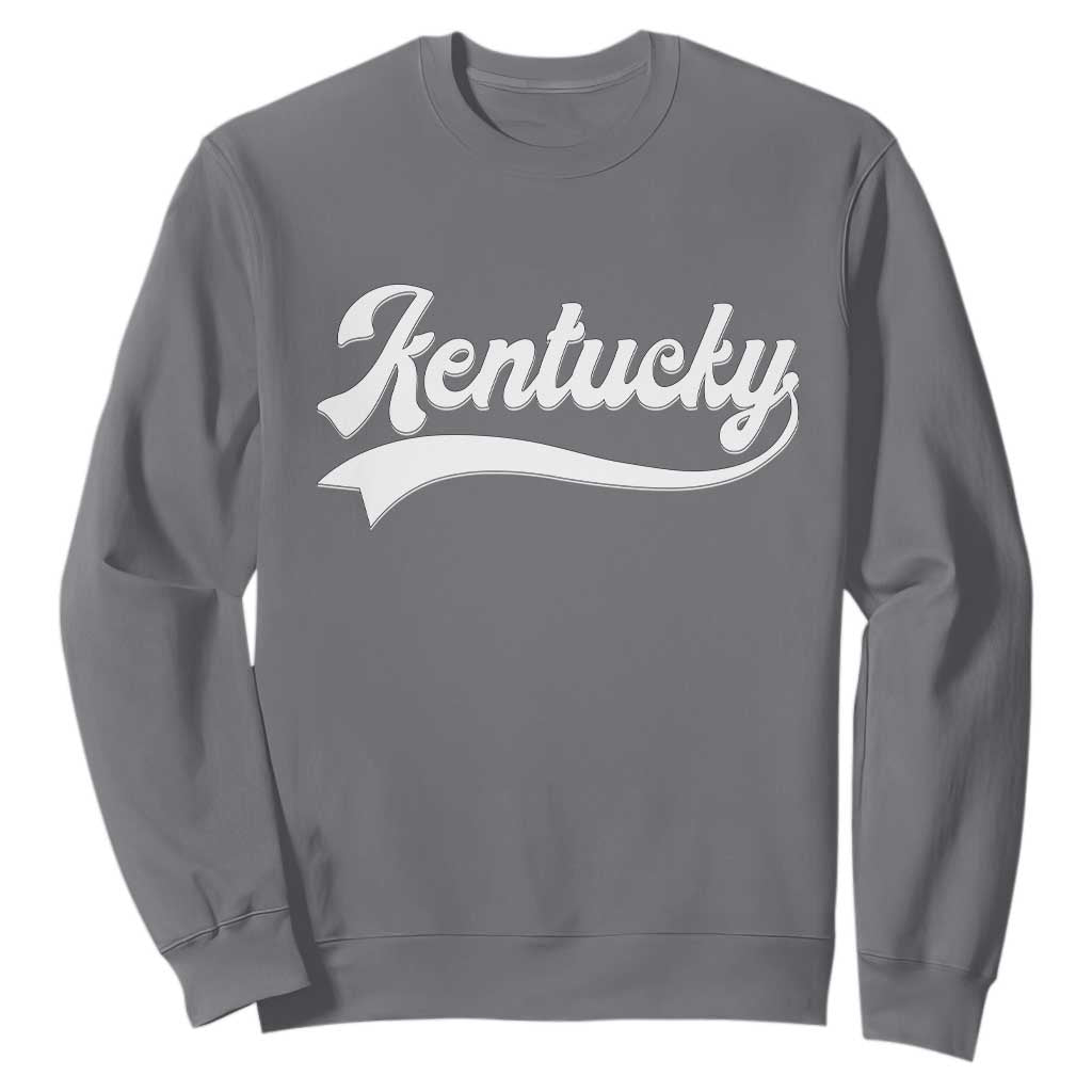 Vintage Kentucky Sweatshirt Varsity Script Retro Sports Jersey Style TS10 Charcoal Print Your Wear