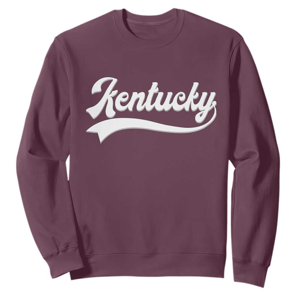 Vintage Kentucky Sweatshirt Varsity Script Retro Sports Jersey Style TS10 Maroon Print Your Wear