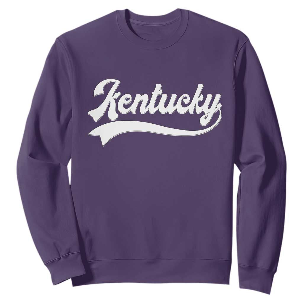 Vintage Kentucky Sweatshirt Varsity Script Retro Sports Jersey Style TS10 Purple Print Your Wear