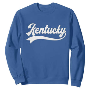 Vintage Kentucky Sweatshirt Varsity Script Retro Sports Jersey Style TS10 Royal Blue Print Your Wear