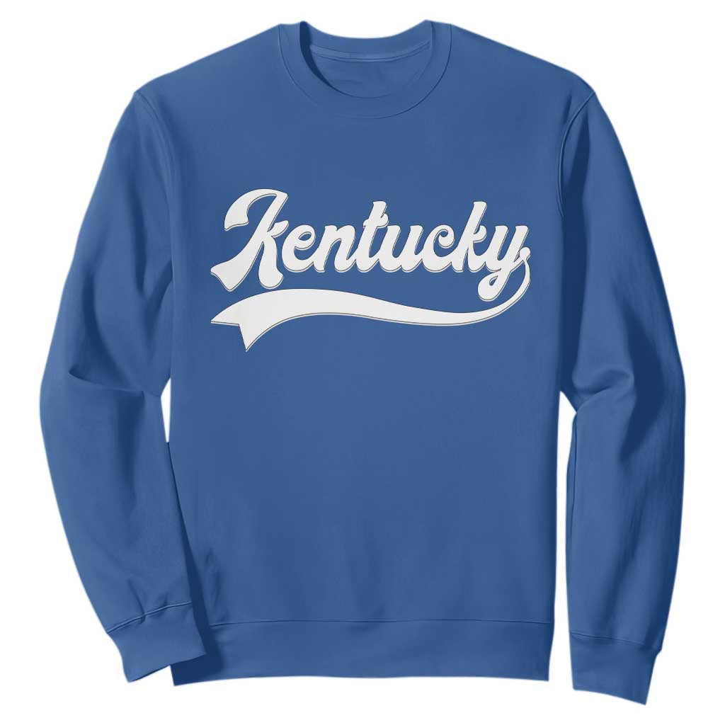 Vintage Kentucky Sweatshirt Varsity Script Retro Sports Jersey Style TS10 Royal Blue Print Your Wear