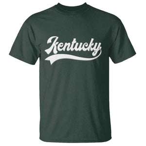 Vintage Kentucky T Shirt Varsity Script Retro Sports Jersey Style TS10 Dark Forest Green Print Your Wear