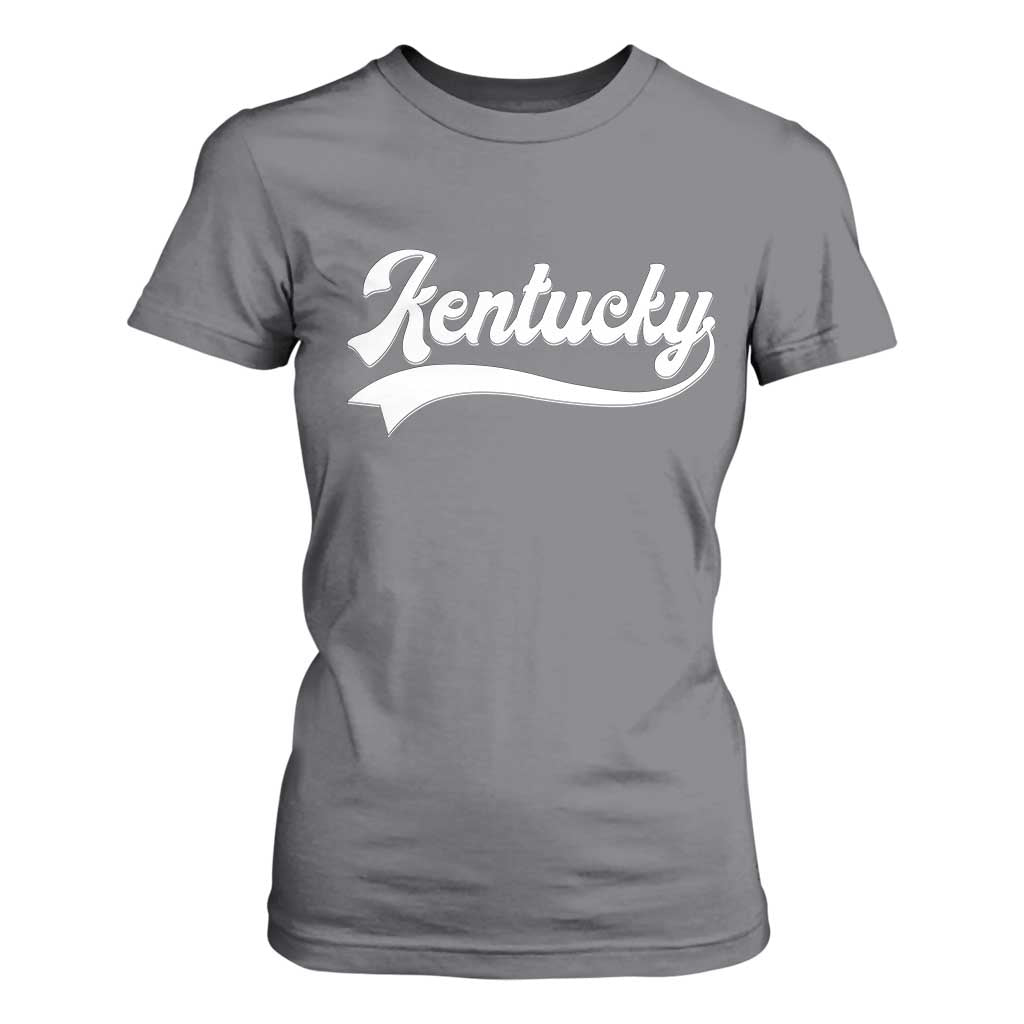 Vintage Kentucky T Shirt For Women Varsity Script Retro Sports Jersey Style TS10 Charcoal Print Your Wear