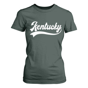 Vintage Kentucky T Shirt For Women Varsity Script Retro Sports Jersey Style TS10 Dark Forest Green Print Your Wear