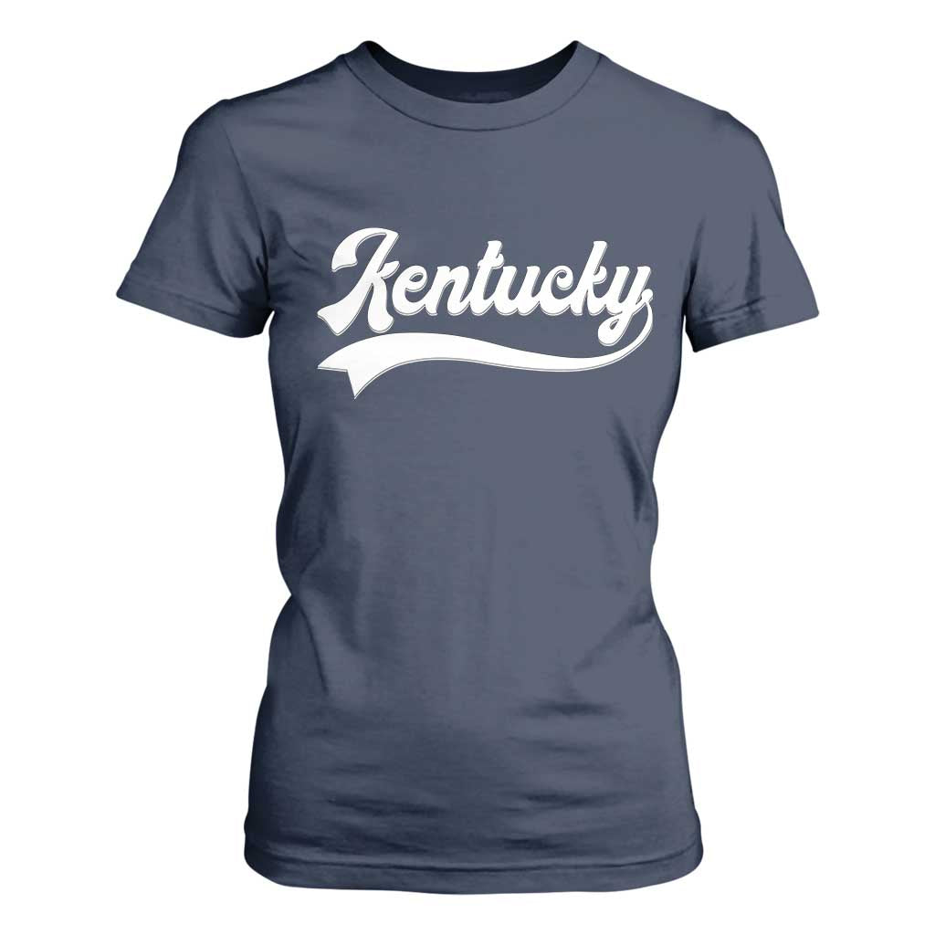 Vintage Kentucky T Shirt For Women Varsity Script Retro Sports Jersey Style TS10 Navy Print Your Wear