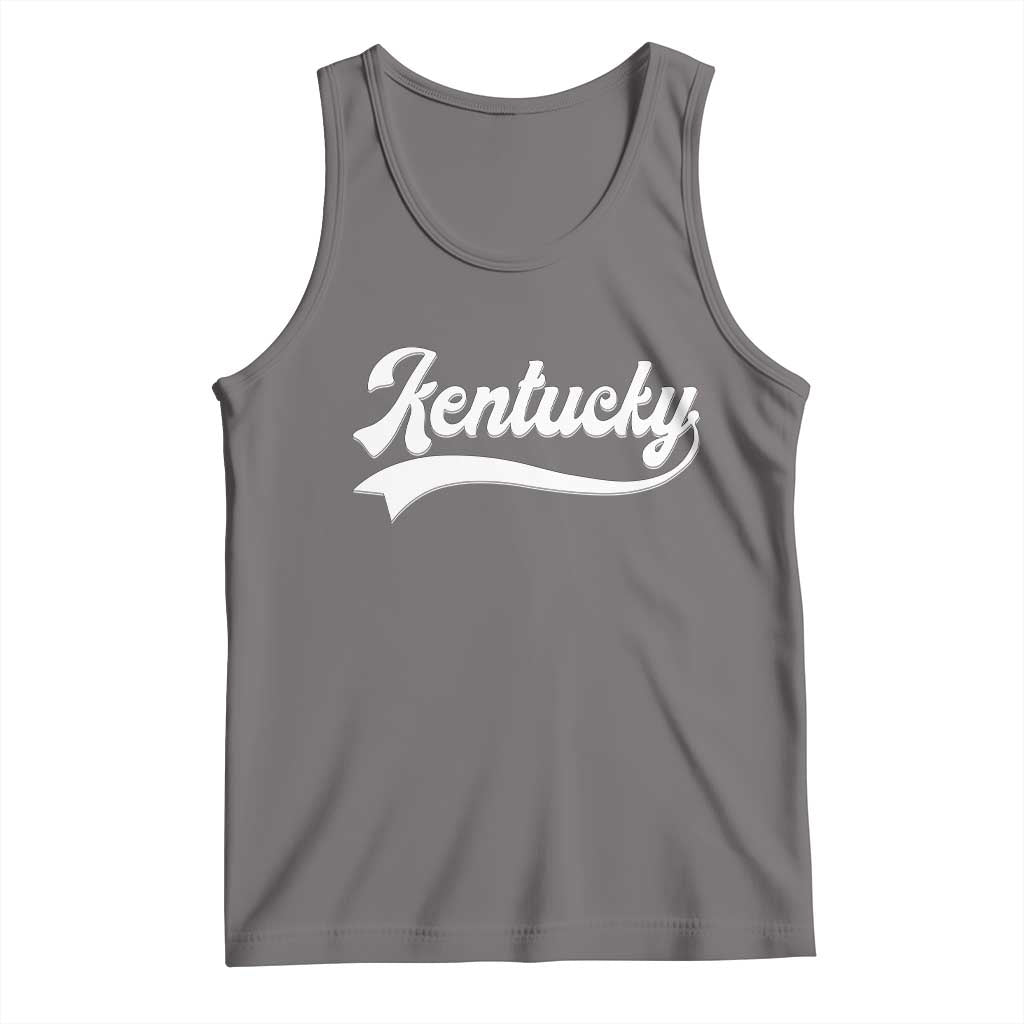 Vintage Kentucky Tank Top Varsity Script Retro Sports Jersey Style TS10 Deep Heather Print Your Wear