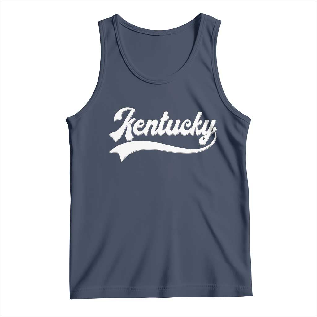 Vintage Kentucky Tank Top Varsity Script Retro Sports Jersey Style TS10 Navy Print Your Wear