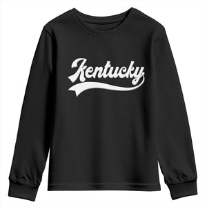 Vintage Kentucky Youth Sweatshirt Varsity Script Retro Sports Jersey Style TS10 Black Print Your Wear
