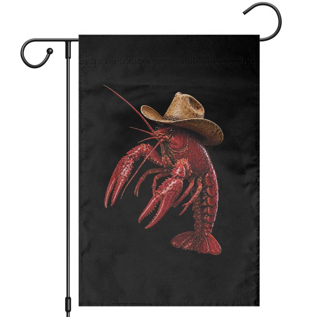 Cowboy Crawfish Garden Flag Yeeclaw Western Country Seafood Lobster Cajun Lovers TS10 Black Print Your Wear