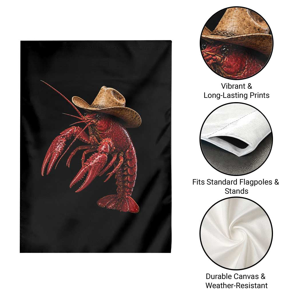 Cowboy Crawfish Garden Flag Yeeclaw Western Country Seafood Lobster Cajun Lovers TS10 Print Your Wear
