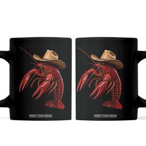Cowboy Crawfish Coffee Mug Yeeclaw Western Country Seafood Lobster Cajun Lovers TS10 Black Print Your Wear