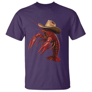 Cowboy Crawfish T Shirt Yeeclaw Western Country Seafood Lobster Cajun Lovers TS10 Purple Print Your Wear