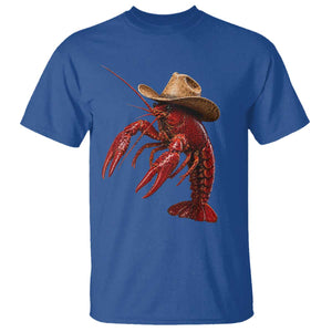 Cowboy Crawfish T Shirt Yeeclaw Western Country Seafood Lobster Cajun Lovers TS10 Royal Blue Print Your Wear
