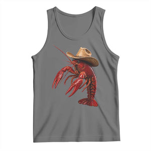 Cowboy Crawfish Tank Top Yeeclaw Western Country Seafood Lobster Cajun Lovers TS10 Black Heather Print Your Wear