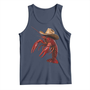 Cowboy Crawfish Tank Top Yeeclaw Western Country Seafood Lobster Cajun Lovers TS10 Navy Print Your Wear