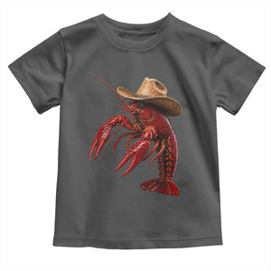 Cowboy Crawfish Toddler T Shirt Yeeclaw Western Country Seafood Lobster Cajun Lovers TS10 Dark Heather Print Your Wear