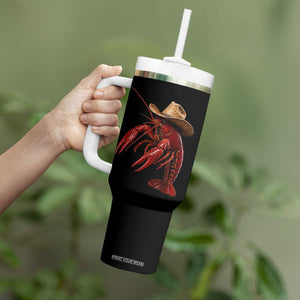 Cowboy Crawfish Tumbler With Handle Yeeclaw Western Country Seafood Lobster Cajun Lovers TS10 Print Your Wear