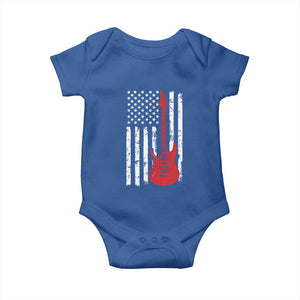 Bass Guitar Player Baby Onesie USA American Flag Musician Guitarist TS10 Royal Blue Print Your Wear